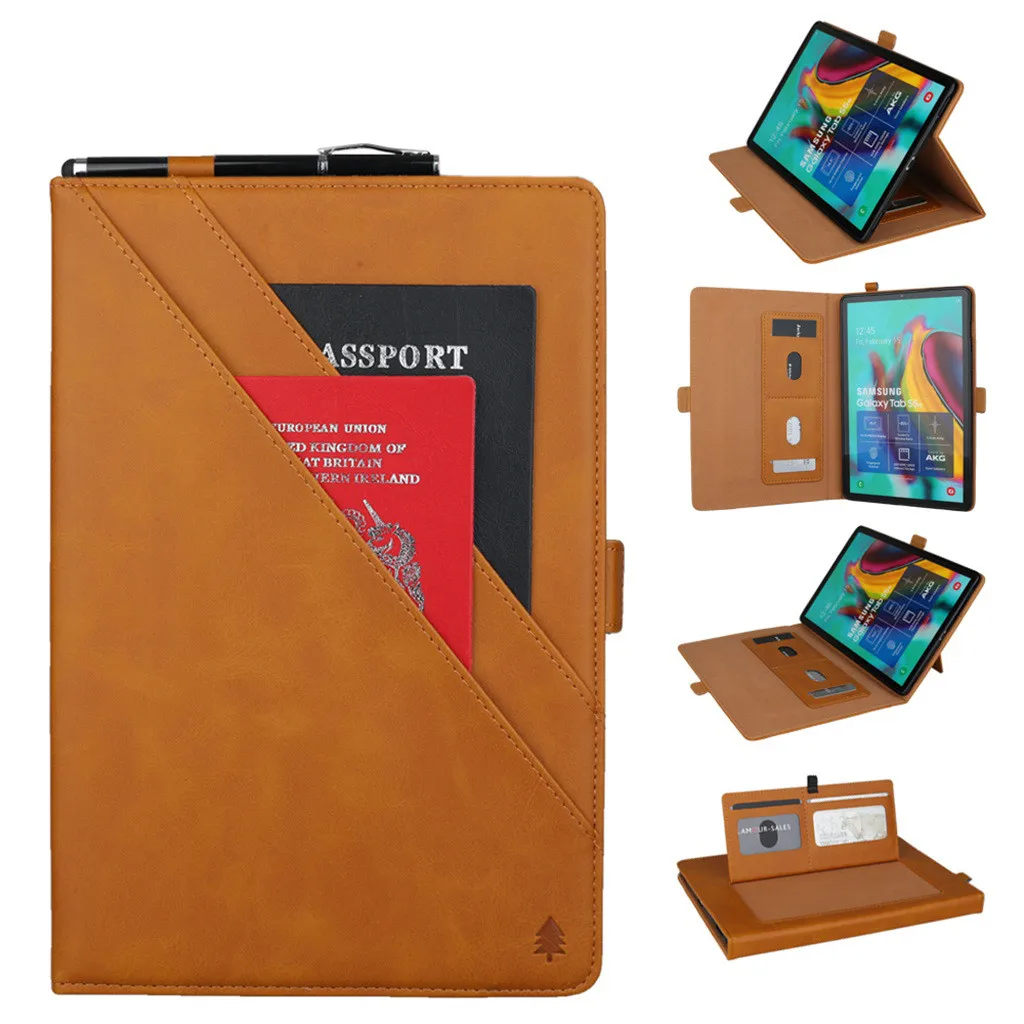 Прямая поставка для samsung Galaxy Tab S5E SM-T725/T720 10,5 чехол тонкий чехол с зажимом для карт Авто Режим сна/пробуждения Аксессуары для планшетов