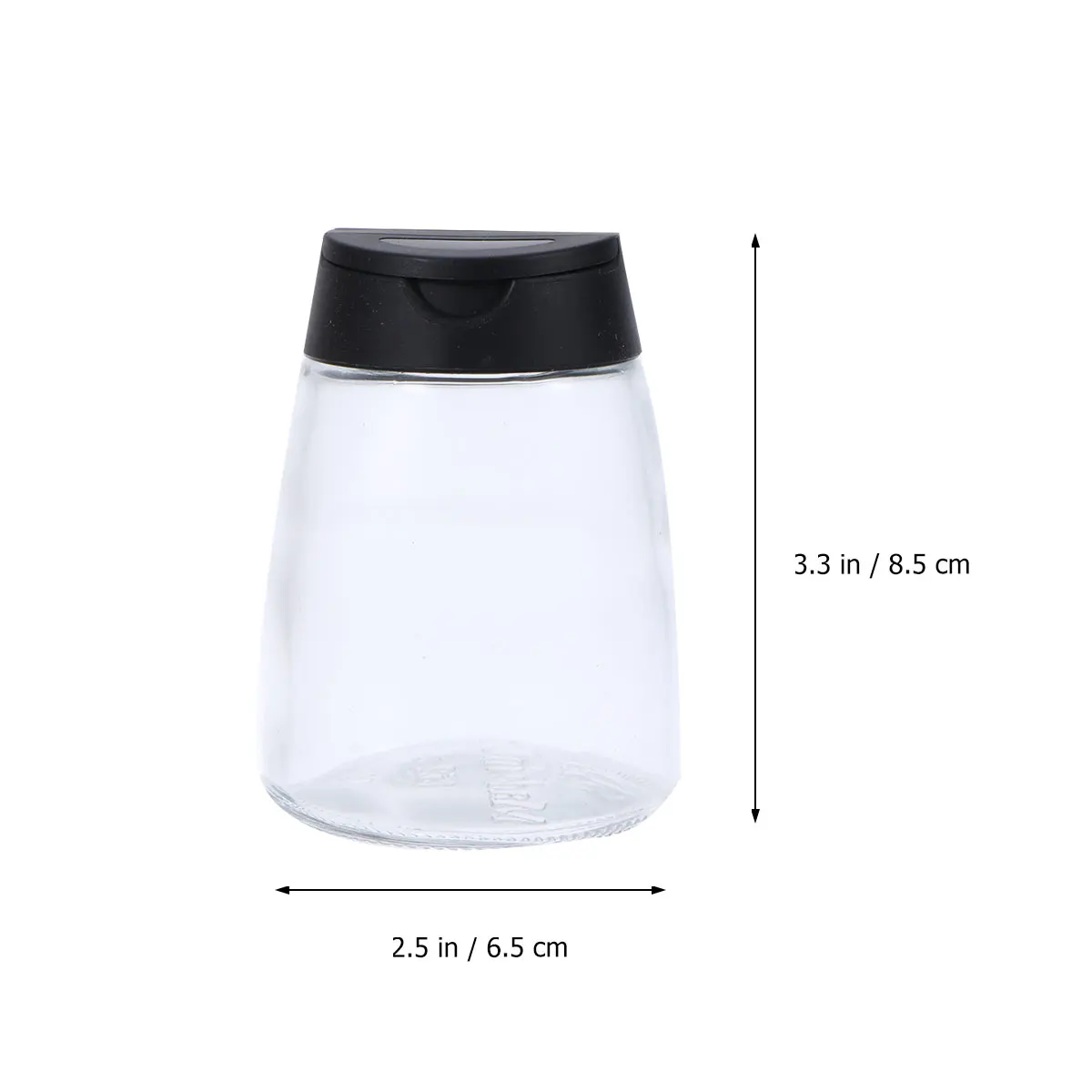 2PCS Double Cover Glass Seasoning Bottle Spice Pot Pepper Shakers Salt Jar Condiment Containers Cruet For Barbecue Kitchen Tool