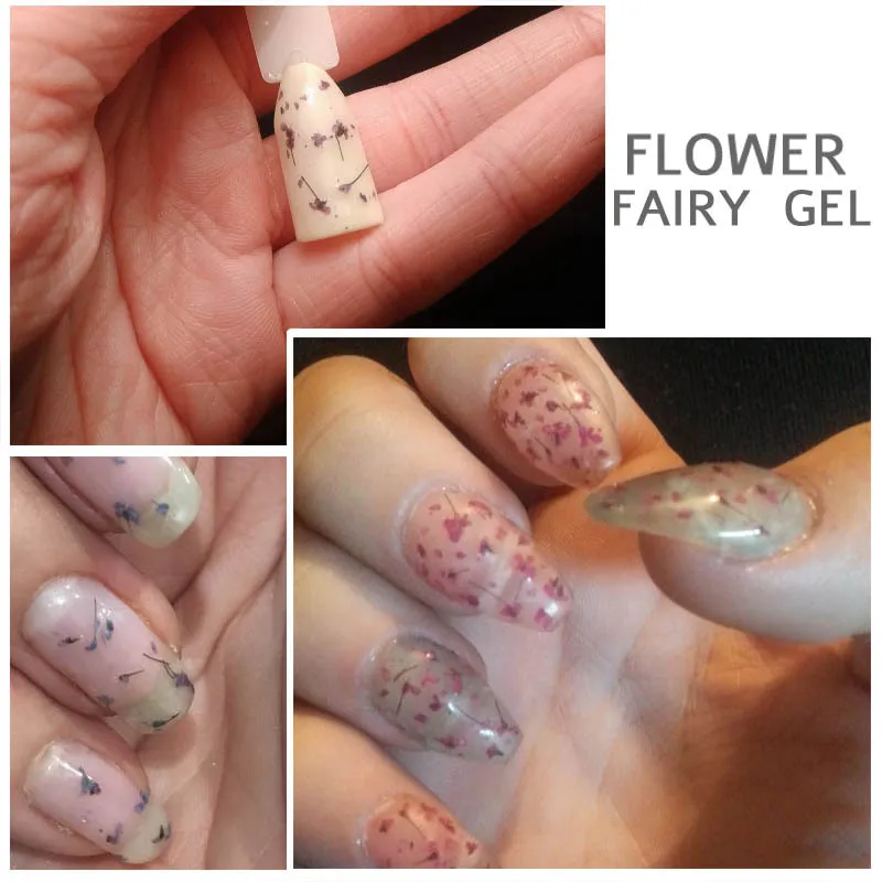 Nusx 2020 Newest DIY Natural Dried Flower Fairy Nail Gel Polish Floral Soak Off Manicure UV 2