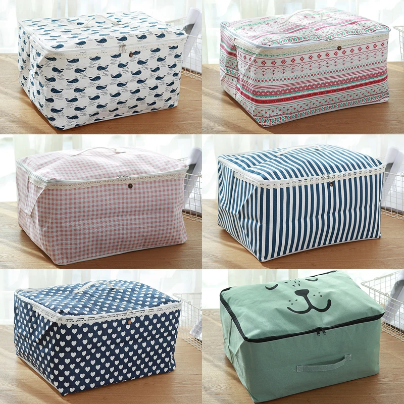 

Portable quilts clothes Organizer Foldable Storage Bag Wardrobe storage basket with lid zipper box Oversized Foldable Luggage