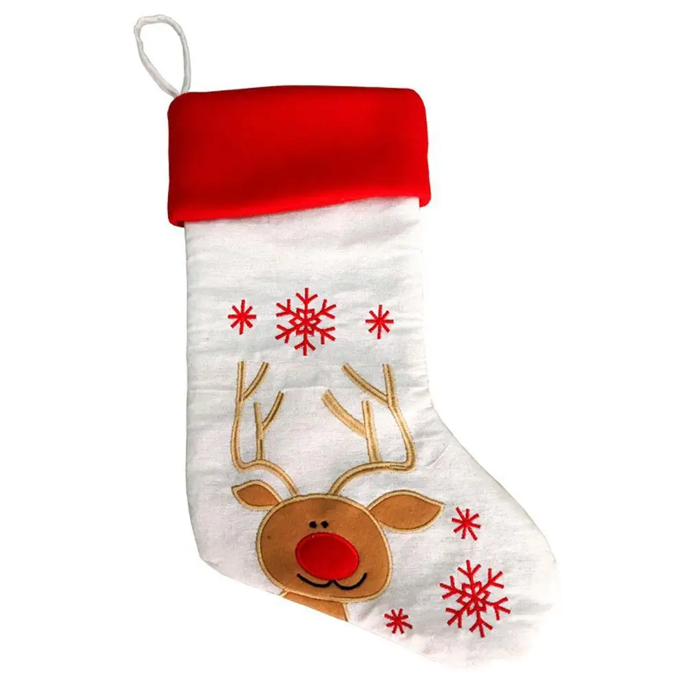 Рождественские и Новогодние украшения для дома рождественские чулки s персонализировать рождественские чулки носки подарок держатель сумки Рождество - Цвет: 04