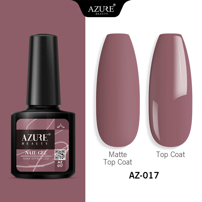 Azure beauty Гель-лак полуперманентный замачиваемый УФ/светодиодный Гель-лак розового цвета с матовым эффектом Гель-лак для нейл-арта маникюра - Цвет: AZ-017