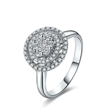 

Luxury GIA Diamond Engagement Ring for Women 0.10+0.48ct Natural GIA Diamond Jewelry Handmade Wedding Band 18K White Gold