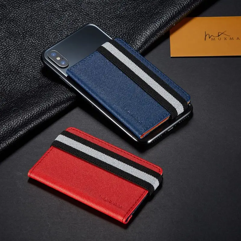 RFID Блокировка клей из натуральной кожи кредитных карт Карманный чехол для