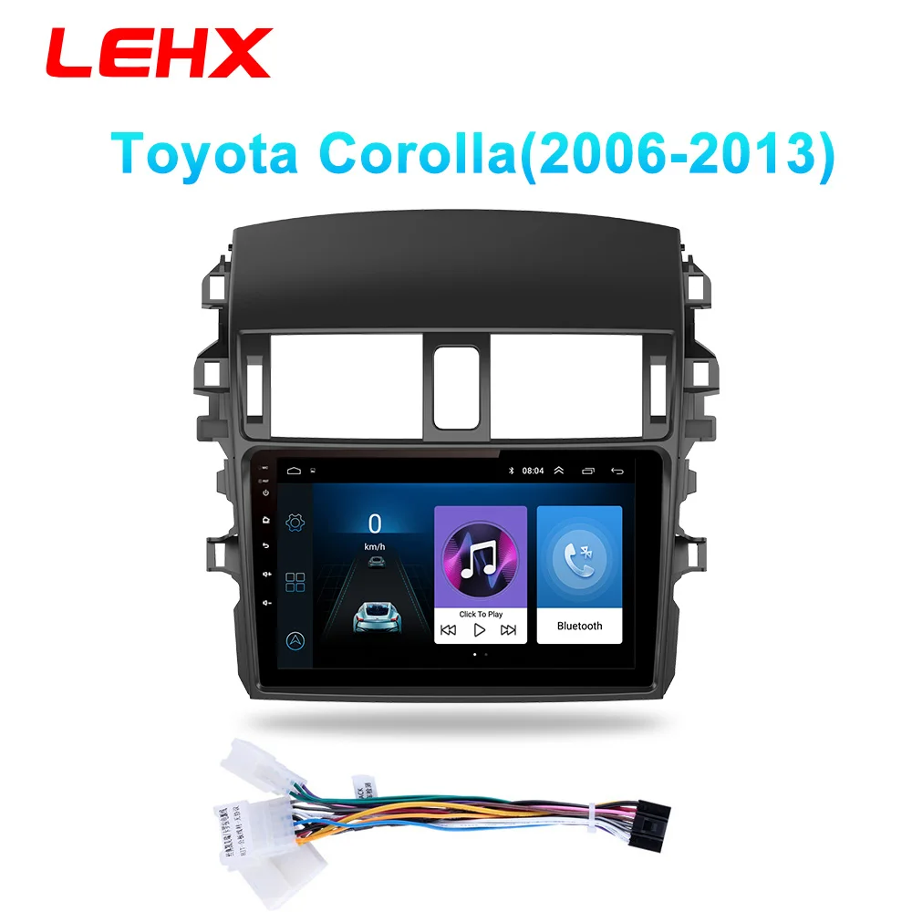 LEHX автомобильный Android 8,1 Радио мультимедийный плеер навигация gps для Toyota Corolla E140/150 2006 2007-2013 навигация wifi - Цвет: LE901A-1