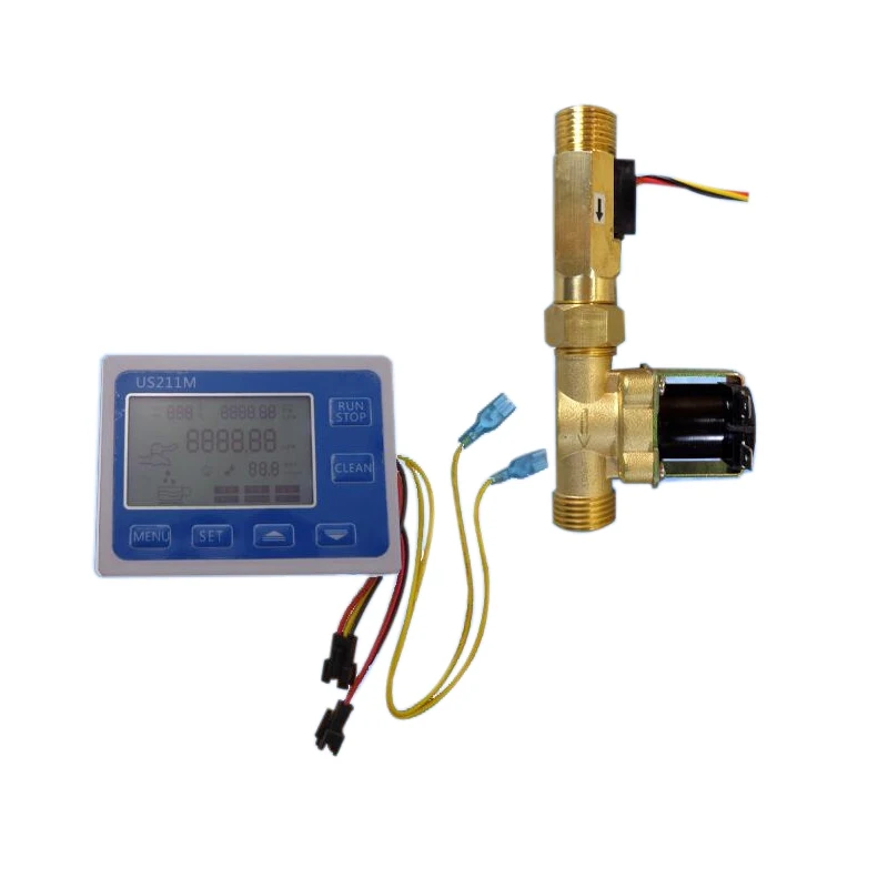 

HLZS-Us211M-C21Tx Dosage Machine Quantitative Controller Water Flow Meter Sensor Reader With Usc-Hs21Tx 1-30L/Min 24V Displayer,