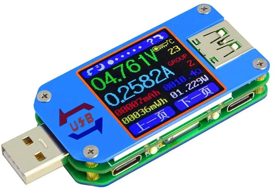 UM25 UM25C USB дисплей тест er 2,0 тип-c ЖК-дисплей тест er Вольтметр Амперметр Измерение напряжения тестер сопротивления