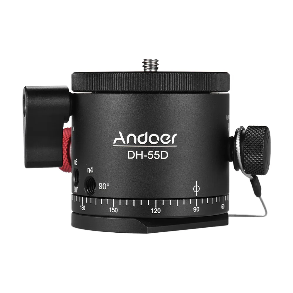 Andoer DH-55D HDR панорамная головка штатива панорамная шаровая Головка с индексационным вращателем из алюминиевого сплава Максимальная нагрузка 15 кг/33 фунта