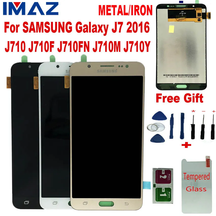 ЖК-дисплей IMAZ для Samsung Galaxy J7 2016 металлический железный лист 5 дюйма J710 J710F/ J710FN J710M
