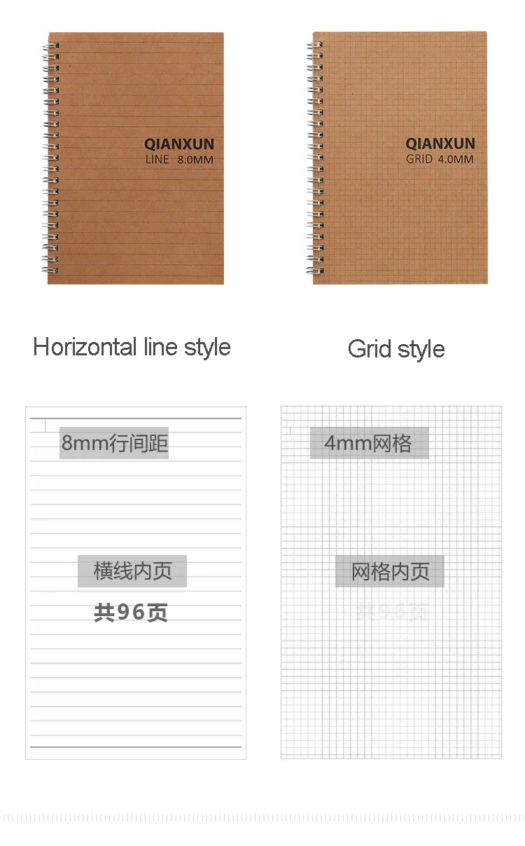 Agenda Retro Coil Notepad Daily Weekly Monthly Planner Organizer PP Cover Time Memo Notebook School Office Stationery