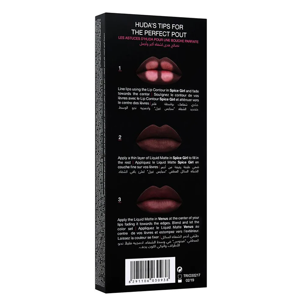 Huda beauty, стробоскоп для губ, 2 стиля, жидкая матовая помада, супер носимая, идеальный контур для губ, идеальный подарок для любителей помады