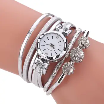 

Fashion Women Multilayers Wrist Watch Faux Leather Analog Quartz Bracelet Bangle