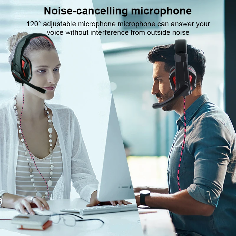 Computer PC Gamer Wired Headphone With Microphone Over ear 3 5 Jack Gaming Headset Stereo Bass Helmet For PS4 Phone Laptop Kids