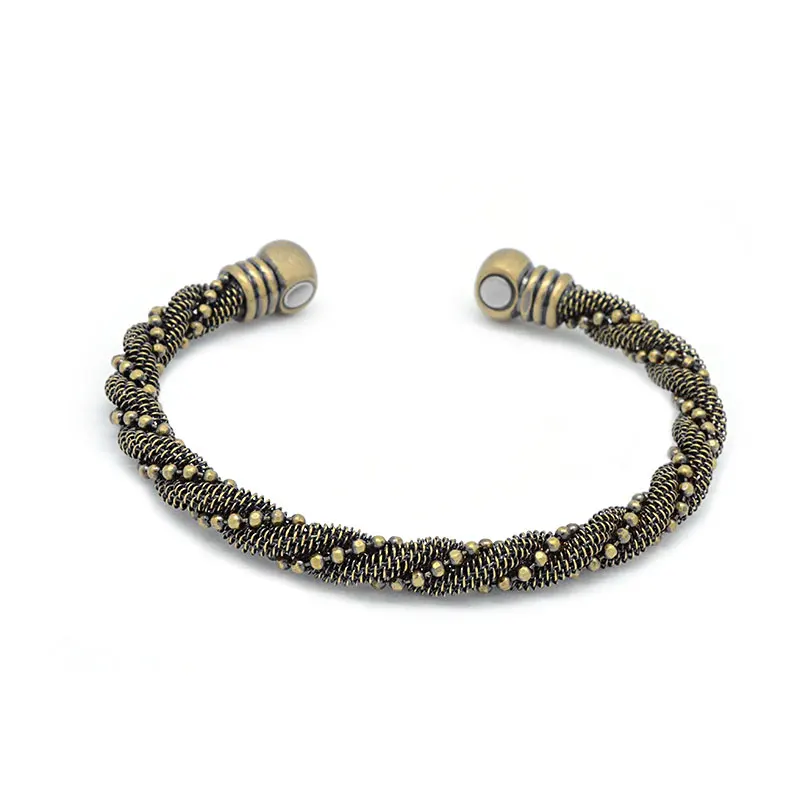 Магнитный медный браслет эскалус с античным бронзовым покрытием романтический