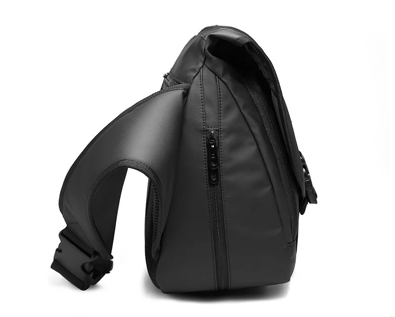 Expansion Large Capacity Messenger Bags For Men 14" Laptop Shoulder Bag Black Casual Travel Chest Sports Sling Bags Male Pack