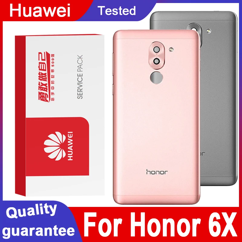 Оригинальная Высококачественная задняя крышка для Huawei Honor 6X батарейное стекло крышка|Корпусы и рамки