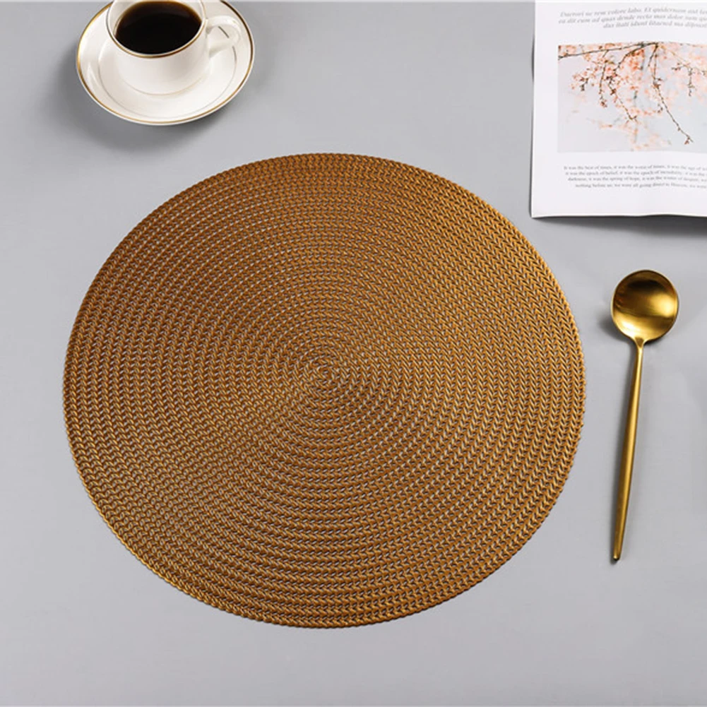 Hot 38cm Round PVC Eco-friendly Bowl Dish Placemat Heat Insulated Dinning Table Mat