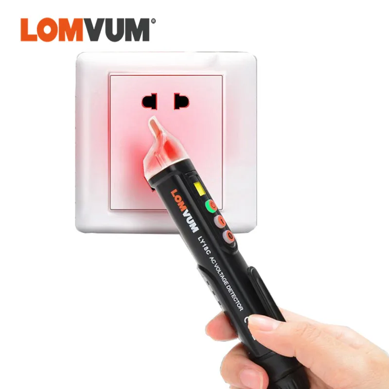 

LOMVUM Voltage Detector Pen Non-contact AC/DC Voltage Meter Electric Compact Pen Voltage Test Pencil 12V/48V-1000V