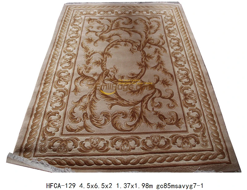HFCA-129 4.5x6.5 Резной ковер savonnerie из Китая, ковер из верблюжьего дерева, украшенный узорами для спальни - Color: HFCA-129 4.5x6.5