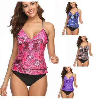 

Sexy Floral Print Brazilian One Piece Swimsuit Woman bodysuits bikini 2020 High cut Swimwear Women Retro Thong Backless monokini