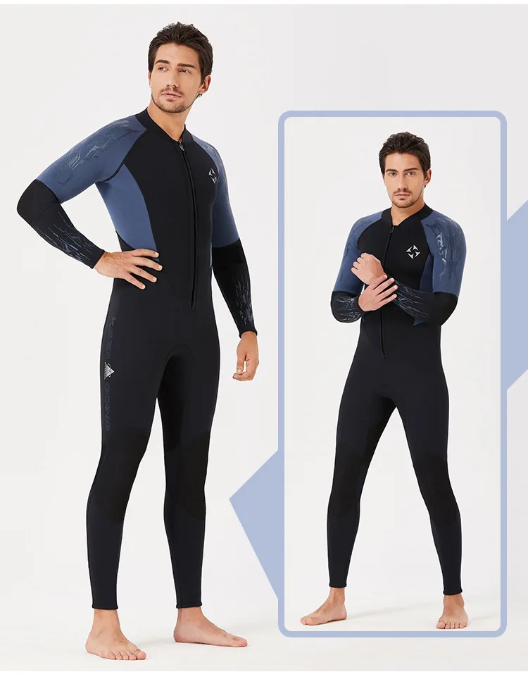 Men Full-body Wetsuit 1.5MM Neoprene Wetsuit One-piece Warm Wetsuit Sunscreen Female Snorkeling Surfing Water Sports Wetsuit