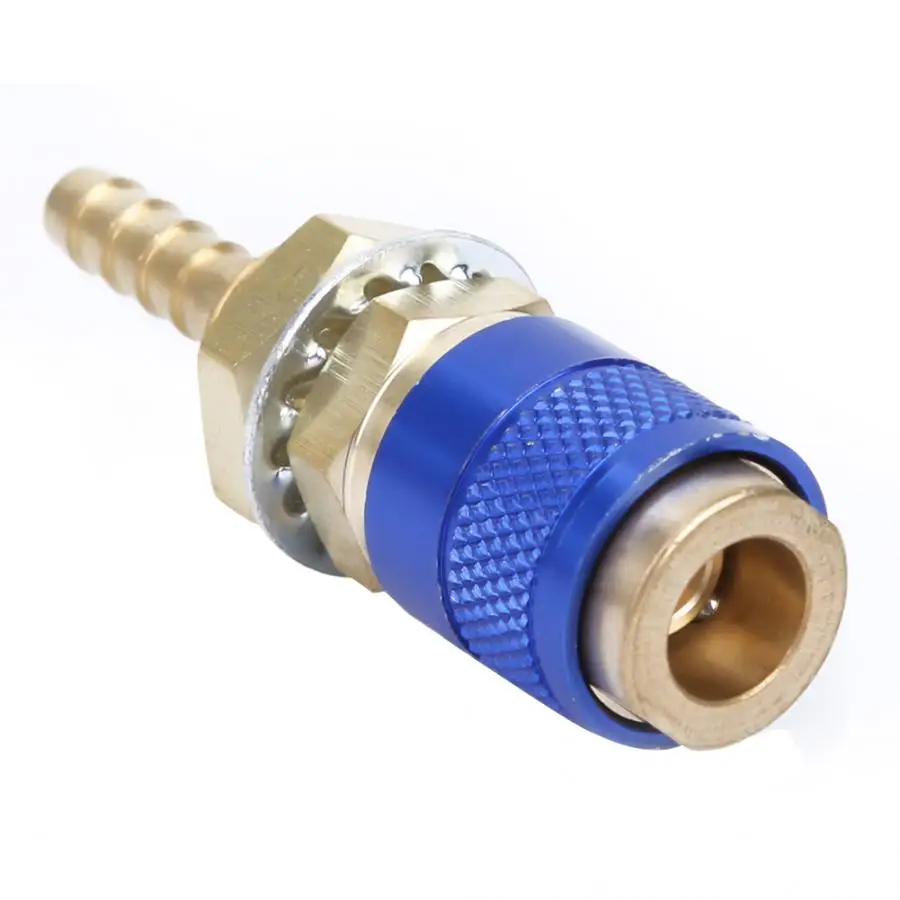 3pcs M6 Red+Yellow+Blue Water Cooled&Gas Adapter Quick Connector Fitting For TIG Welding Torch Quick Connectors