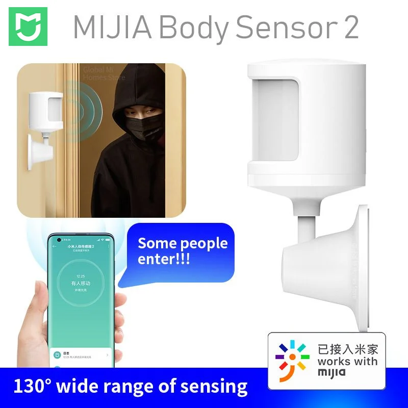 2021 New Xiaomi Mijia Human Body Sensor 2 via Android IOS Smart Movement Motion Connection For Mi home App |