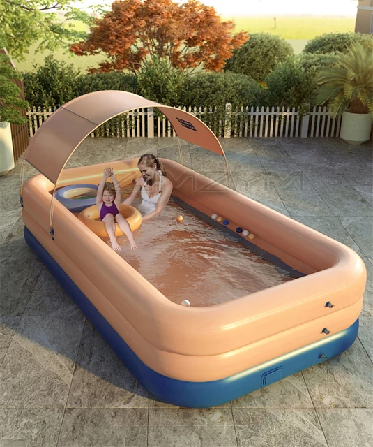 Kiddie Pools Automatic Inflatable Swimming Pool Above Ground Pool Large  Inflatable Pool For Kids Adults, 145