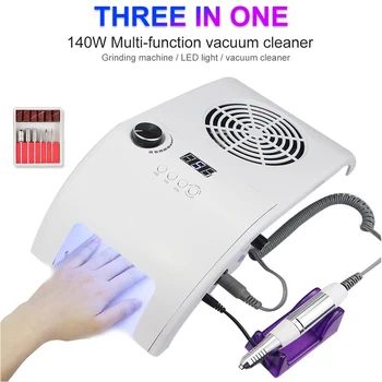 

Multifunctional 3in1 Silent 35000RPM Manicure Machine Phototherapy Vacuum Polishing Apparatus UV Nail Lamp Quickly Dry