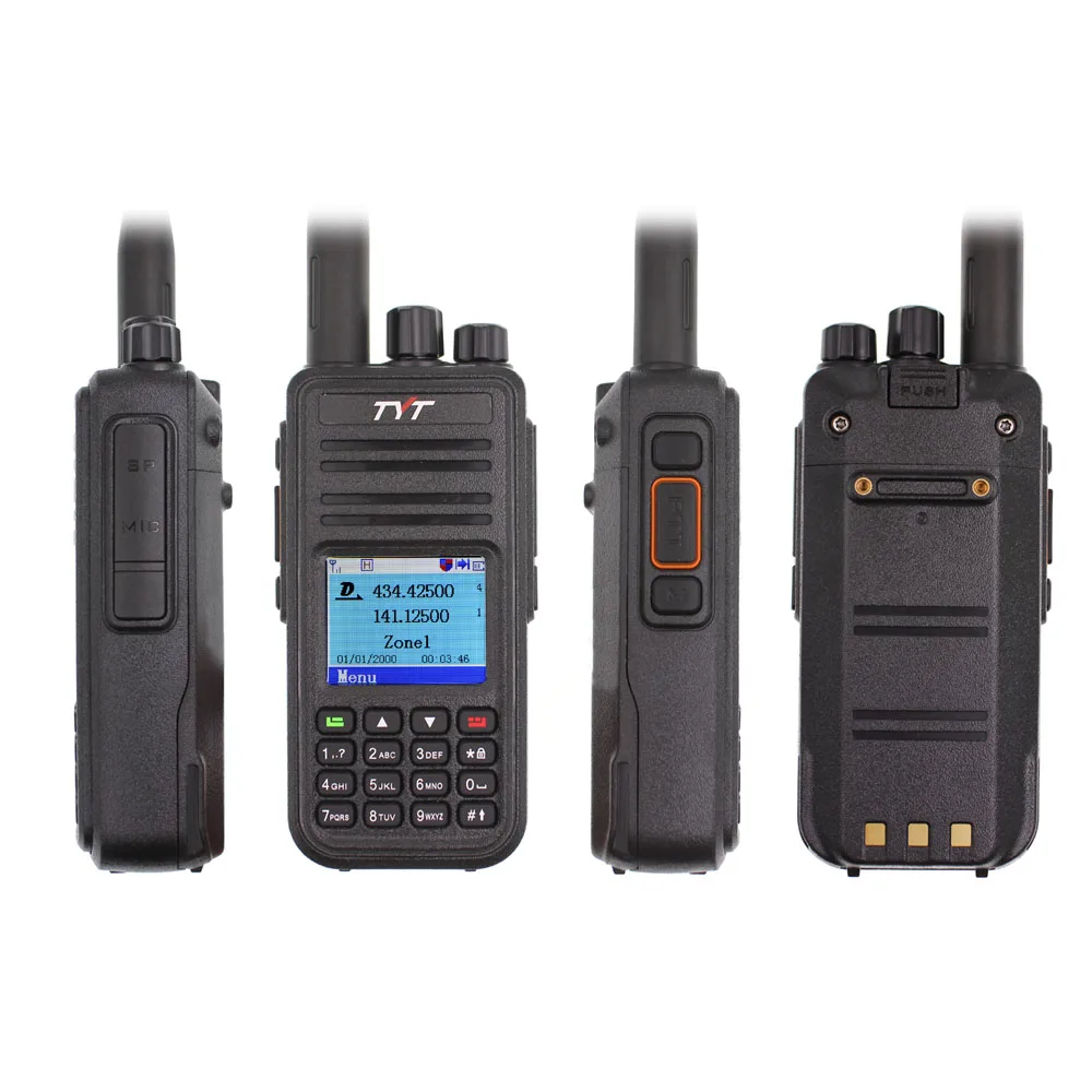 Двойной дисплей цветной рации TYT MD-UV380 двухдиапазонный радио VHF+ UHF Цифровой DMR двухстороннее радио MDUV380 Dual Time slot transcei