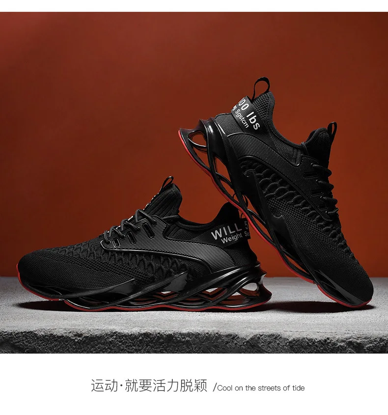 Large Size MEN'S Shoes Fly Woven Breathable Athletic Shoes Korean-style Versatile Low Top Casual Running Shoes
