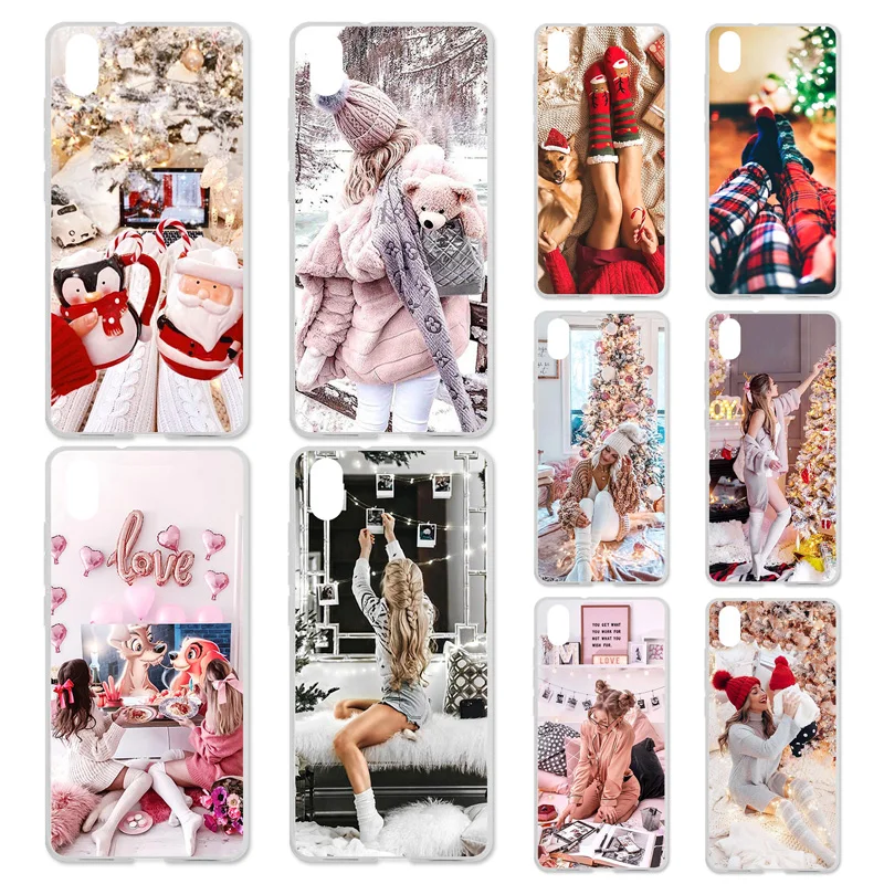 

Fashion Girl Case For Xiaomi Redmi Note 3 4X Case Winter DIY Silicon Funda Coque For Xiaomi Redmi 3 Pro 4A 3X Pocophone F1 Cases