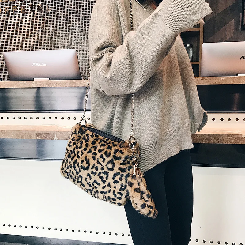 

JIULIN Stylish handbags women bags Leopard Print Small Square Package Chain Single Shoulder Crossbody Bag Purses and Handbags