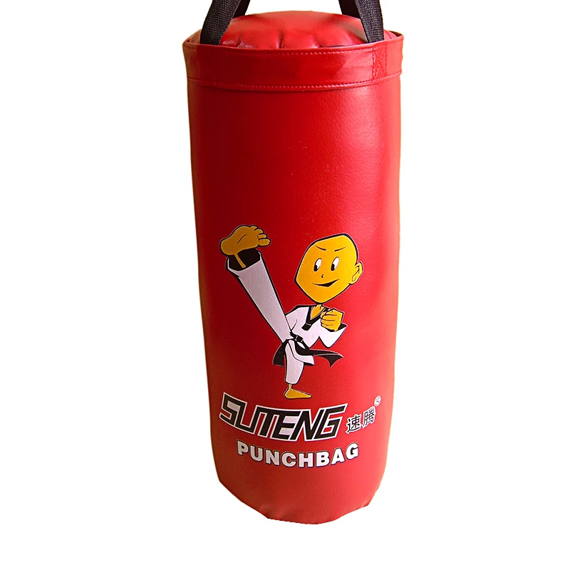 red sandbag SUTEN боксерские перчатки с песком набор мультяшных детских тренировочных фитнес MMA удар мешок пустой удар Муай Тай боксер защитное снаряжение - Цвет: red sandbag