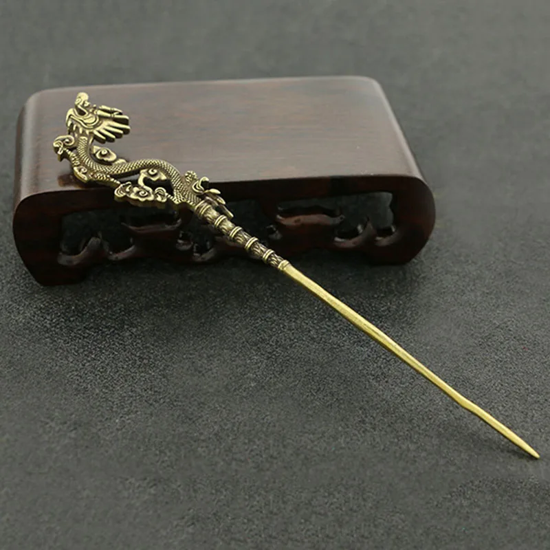 Vintage Copper Tea Knife Teaware Chinese style Tea Drinking Ceremony Accessories Needle 1Pc