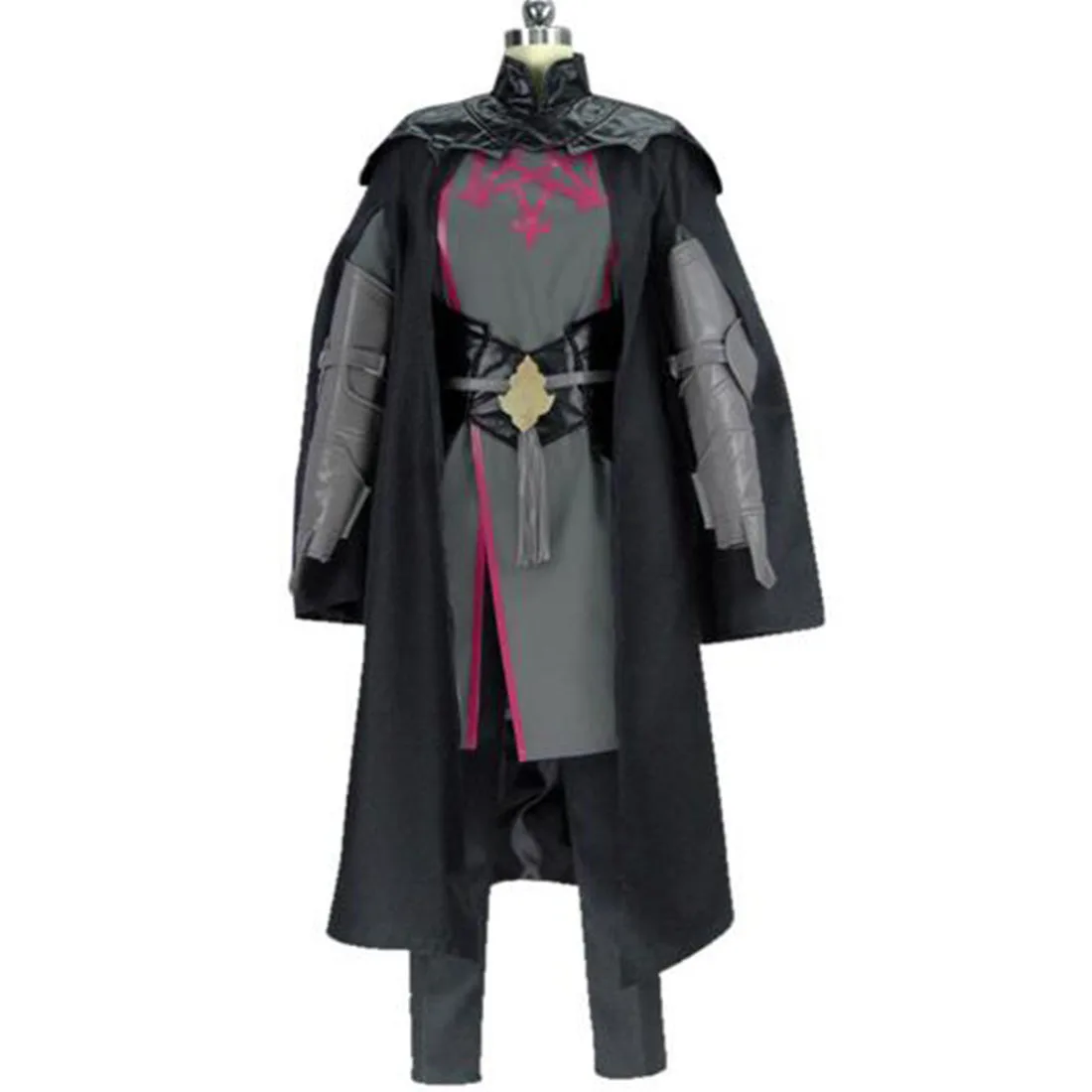 Черный Fire Emblem Cosplay Three Houses Male Byleth Cosplay Costume Cape Full Suit Halloween Cosplay Costumes - Цвет: Черный