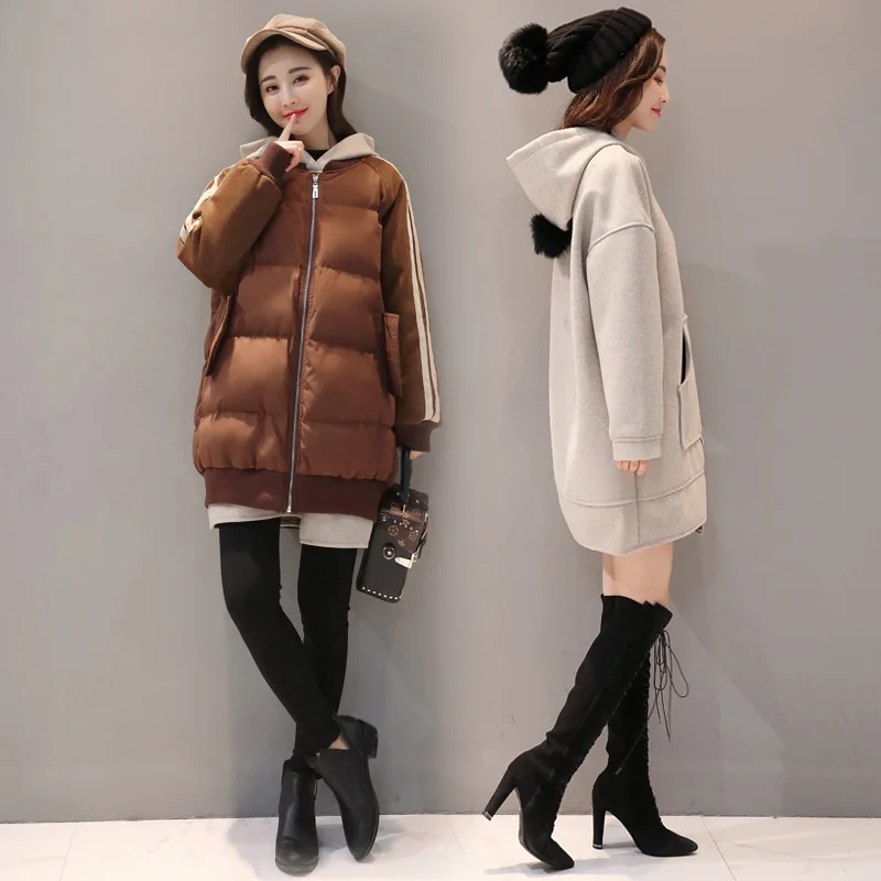 

Stripes Loose Casual Fashion Solid Color Trend Elegant Pure Sweet Set/Suit Skirt 2018 Winter