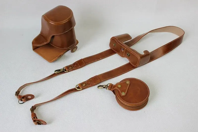 

Applicable X-A3 Genuine Leather Camera Leather Case Only XA3 Removable Battery Camera Bag