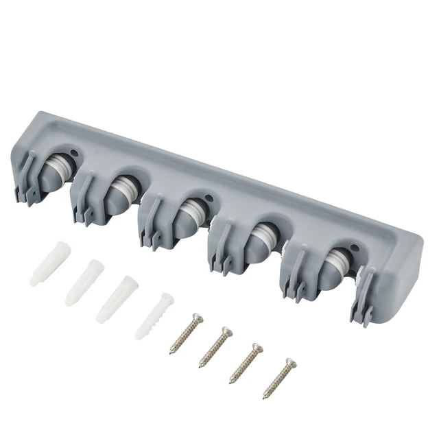 Konyhai Szervező Mop Tartó Tároló Állvány 3/4/2005 Pozíciós Falra Szerelt Polc A Csavaros Seprű Mopok Akasztóház Otthoni - Image 5