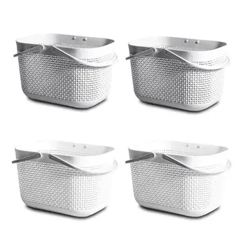 

2 PCS / Set Mesh Shower Caddy Handy Plastic Baskets with Handles Storage Bathroom Accessory