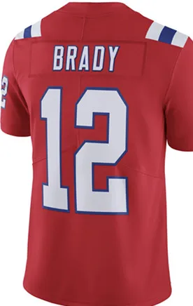 10 Josh Gordon 12 Tom Brady JERSEY мужские 87 Rob Gronkowski 11 Julian Edelman 14 Cooks 92 Harrison футбольные майки - Цвет: Red