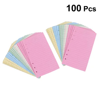 

100 Pages Loose Leaf Paper Ruled 6-Hole Refills Inserts for Notepad