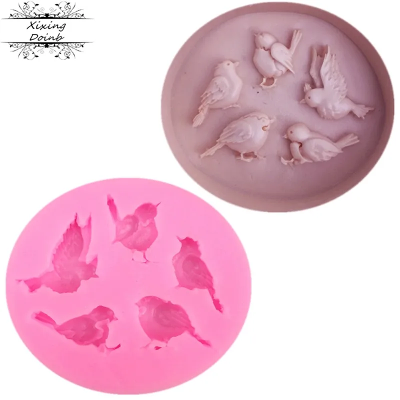 Cake-Decorating-Tool Candy-Mold Silicone 1pcs Birds Soft