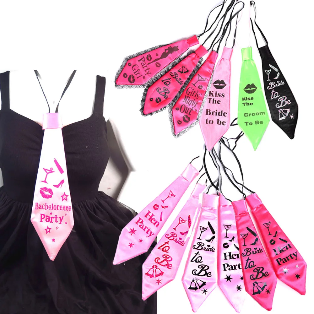 Wedding event featured tie 50% off for 3pcs bachelorette groom bride to be party supplies hens night DIY Party decoration | Дом и сад