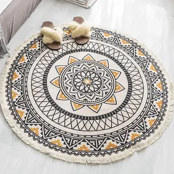 

Geometric Living Room Tassel Carpets Home Nordic Bedroom Bedside Blanket Area Rug Large Soft Study Room Rugs Floor 90/150cm