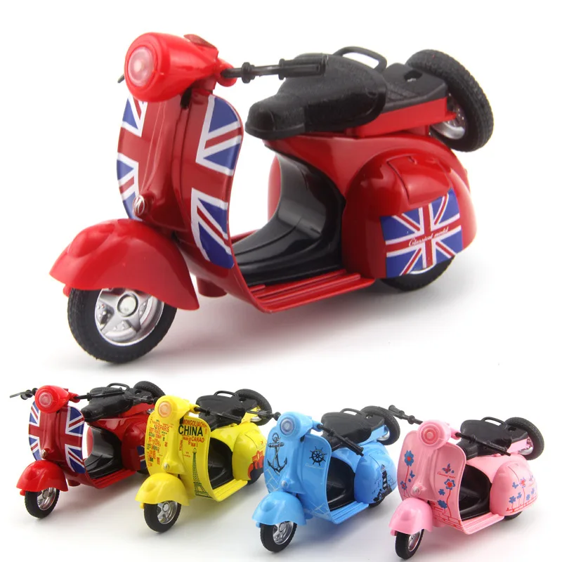 

Children Mini Pocket Toy Model Cute Alloy Retro after with Wheel Party Turtle Warrior Motorcycle Wholesale