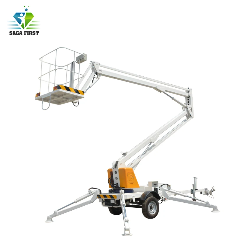 8m20m Towable Articulating Boom Lift With Diesel& Electric Power Car