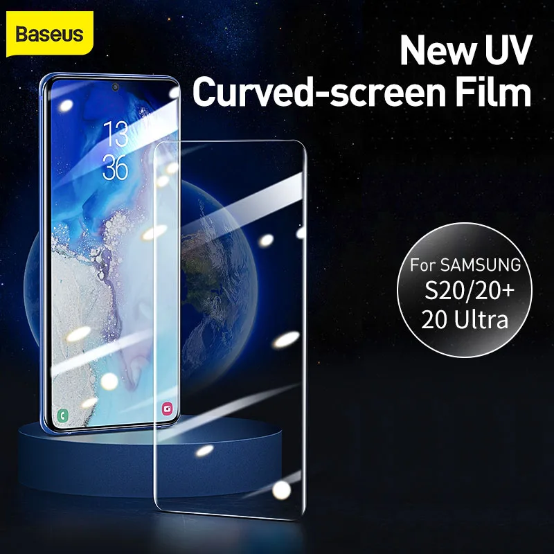 Закаленное стекло Baseus для Samsung Galaxy S20 защита экрана полное изогнутое Защитное Plus
