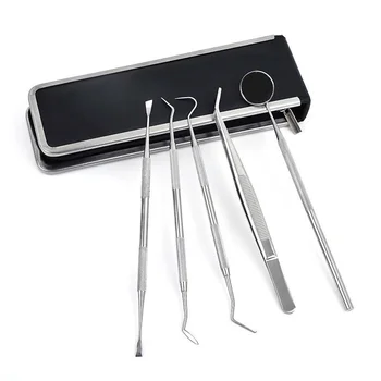 

5 set of Stainless Steel Dentist Tools Tooth Dental Pick Kit probe stainless steel