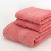 Fashion Hotel Towel Sets 3 Pieces Each Set Towel Combed Cotton Adult Bath Towel Hand Towel Sets 140x70cm 74x33cm 17 Colors 6